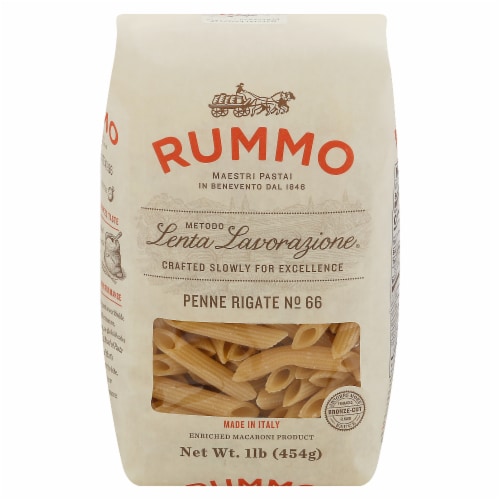 Rummo Penne Rigate No. 66 Pasta Perspective: front