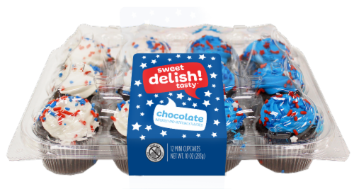 Freed's Patriotic Mini Chocolate Cupcakes Perspective: front