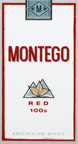 Montego Red 100s Cigarettes Perspective: front