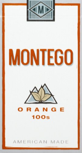 Montego Orange 100s Cigarettes Perspective: front