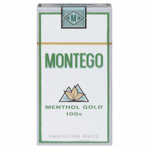 Montego Menthol Gold 100s Cigarettes Perspective: front