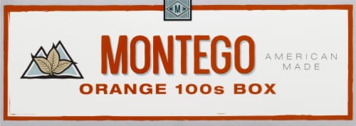 Montego Orange 100's Cigarettes Perspective: front