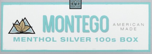 Montego Menthol Silver 100s Cigarettes Perspective: front