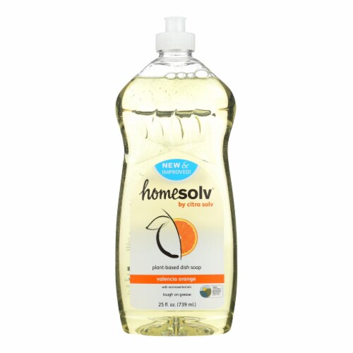 CitraSolv Homesolv CitraDish Natural Dish Soap - Valencia Orange - 25 oz - Pack of 3 Perspective: front