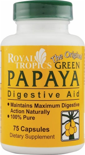 Royal Tropics  The Original Green Papaya Digestive Aid Perspective: front