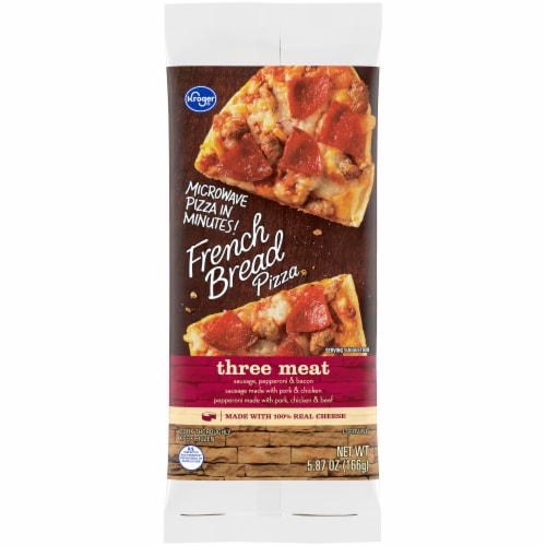 Kroger® Three Meat French Bread Frozen Pizza Perspective: front