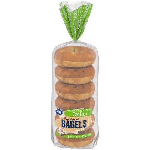 Kroger® Onion Pre-Sliced Bagels Perspective: front