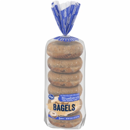 Kroger® Blueberry Pre-Sliced Bagels Perspective: front