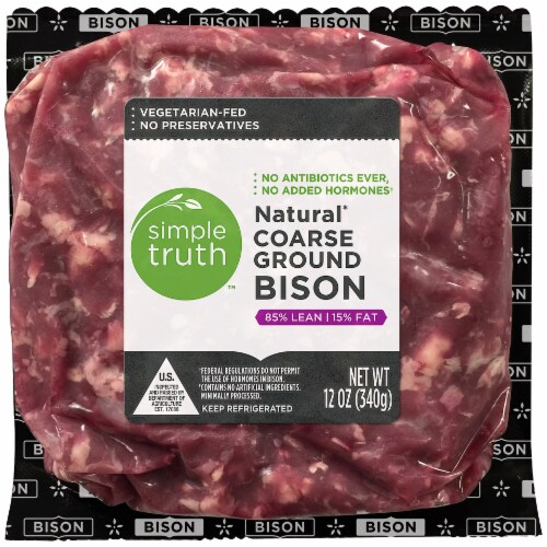Simple Truth™ 85% Lean Natural Coarse Ground Bison Perspective: front