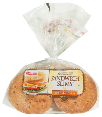 Fred Meyer® Whole Wheat Sandwich Slims Perspective: front