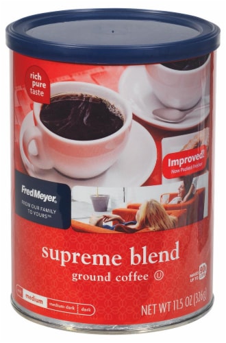 Fred Meyer® Supreme Blend Medium Roast Ground Coffee Perspective: front