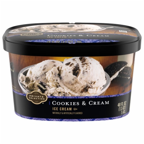 Private Selection® Cookies and Cream Ice Cream Tub Perspective: front