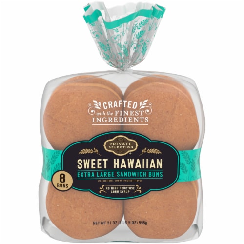 Private Selection® Extra Large Sweet Hawaiian Sandwich Buns Perspective: front