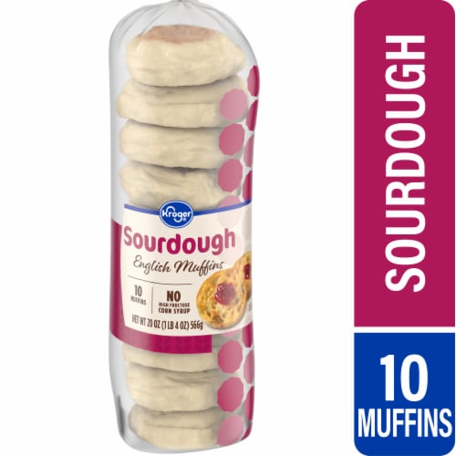 Kroger® Sourdough English Muffins Perspective: front
