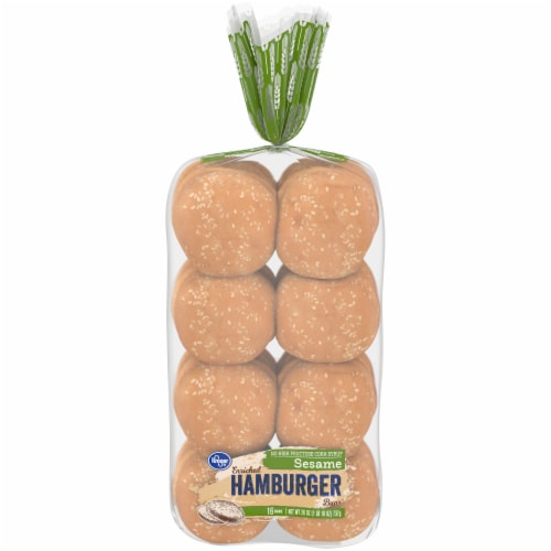 Kroger® Sesame Hamburger Buns Perspective: front