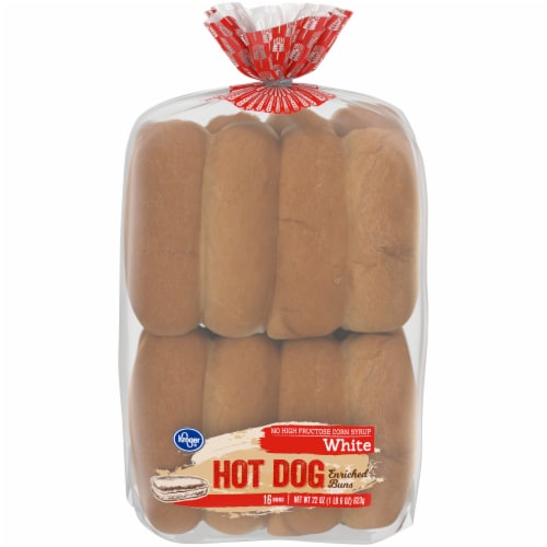 Kroger® White Hot Dog Buns Perspective: front