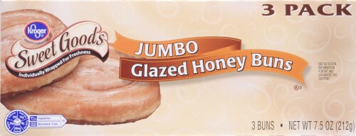 Kroger® Jumbo Glazed Honey Buns Perspective: front