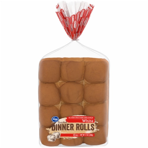 Kroger® White Enriched Dinner Rolls Perspective: front