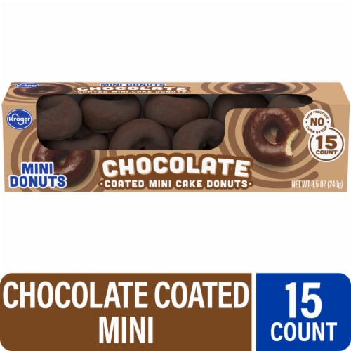 Kroger® Chocolate Coated Mini Donuts Perspective: front