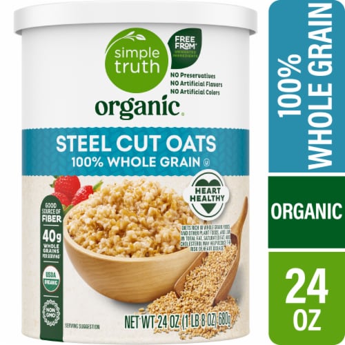 Simple Truth Organic® 100% Whole Grain Steel Cut Oats Perspective: front