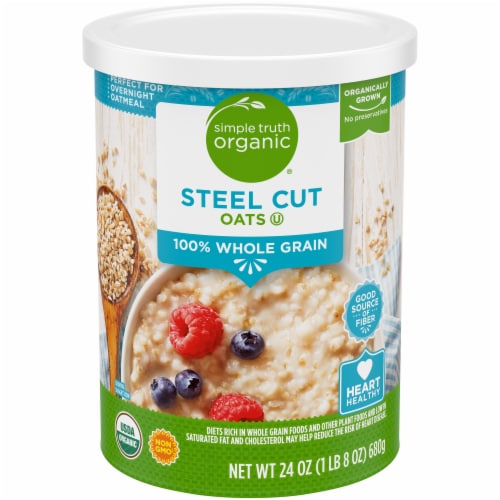 Simple Truth Organic® 100% Whole Grain Steel Cut Oats Perspective: front