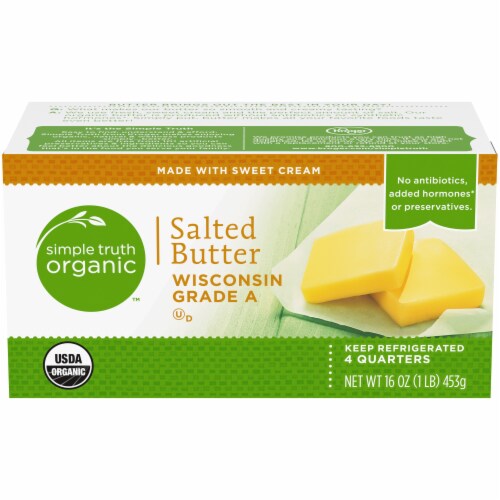 Simple Truth Organic™ Lightly Salted Butter Sticks Perspective: front