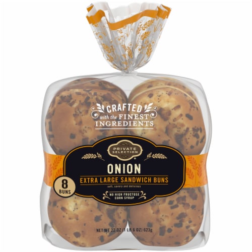 Private Selection® Extra Large Onion Sandwich Buns Perspective: front