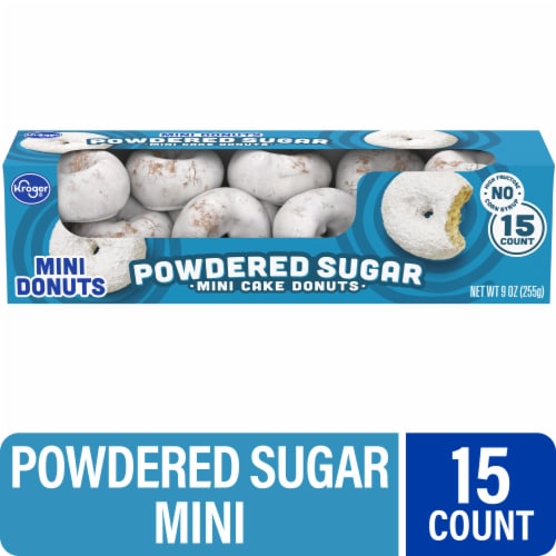 Kroger® Powdered Sugar Mini Donuts Perspective: front