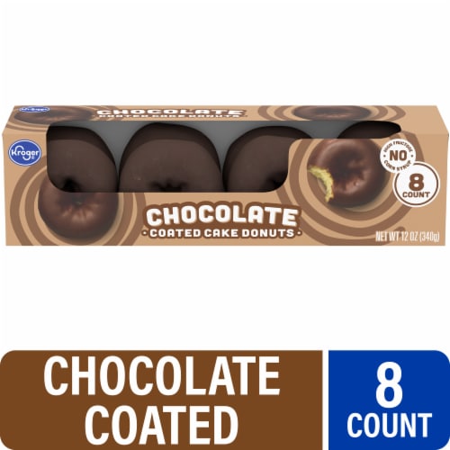 Kroger® Chocolate Coated Cake Donuts Perspective: front