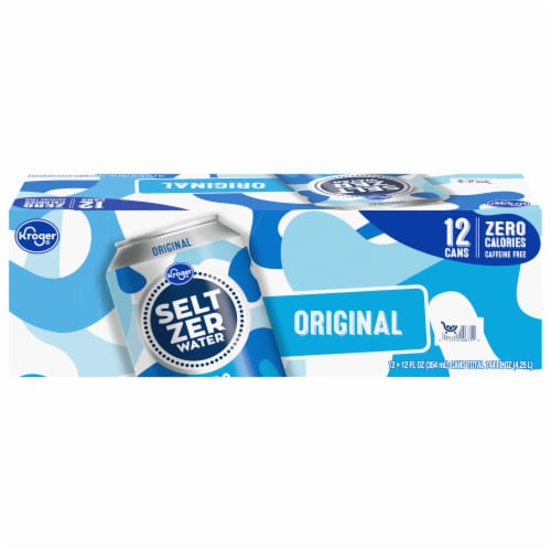 Kroger® Original Caffeine Free Seltzer Water Cans, 12 pk / 12 fl