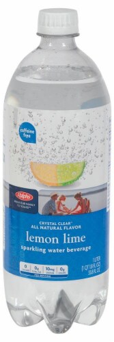 Crystal Clear Lemon Lime Sparkling Water Perspective: front