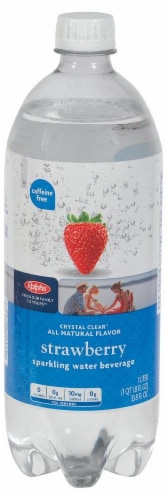 Crystal Clear Strawberry Sparkling Water Perspective: front