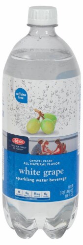 Crystal Clear White Grape Sparkling Water Perspective: front