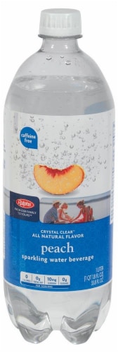 Crystal Clear Peach Sparkling Water Perspective: front