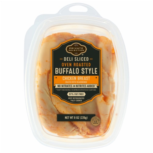 Private Selection® Buffalo Style Oven Roasted Deli Sliced Chicken Breast Perspective: front