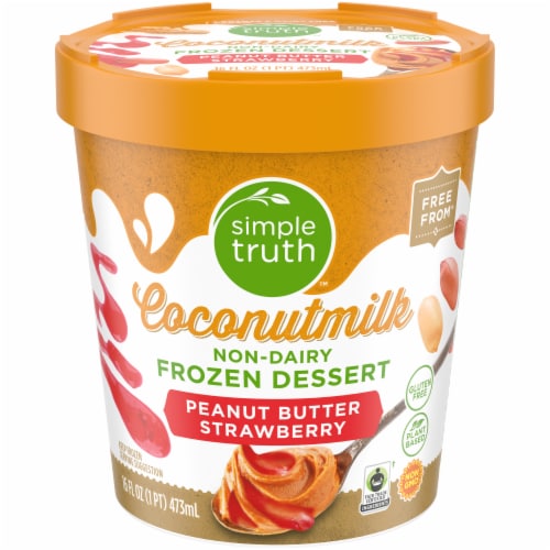 Simple Truth™ Peanut Butter Strawberry Coconut Milk Frozen Dessert Perspective: front