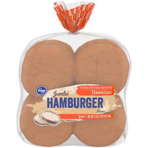 Kroger® Hawaiian Jumbo Hamburger Buns Perspective: front