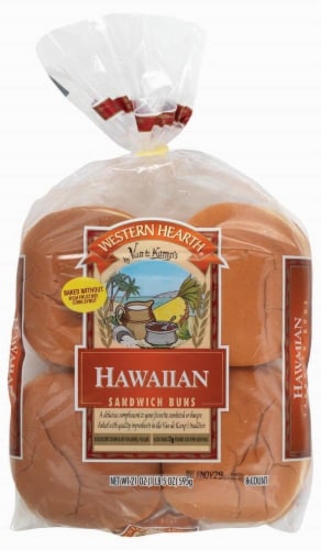 Western Hearth Hawaiian Sandwich Buns 8 Count Perspective: front