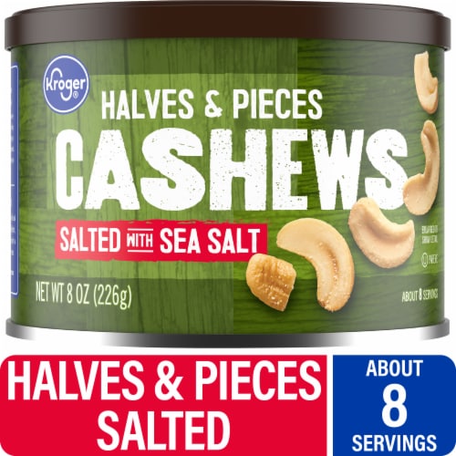 Kroger® Salted Cashew Halves & Pieces Perspective: front