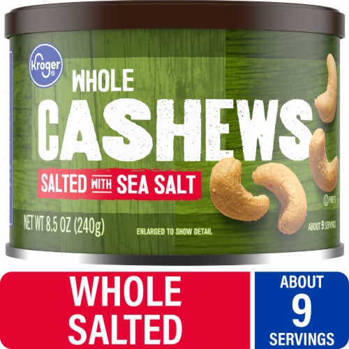 Kroger® Salted Whole Cashews Perspective: front