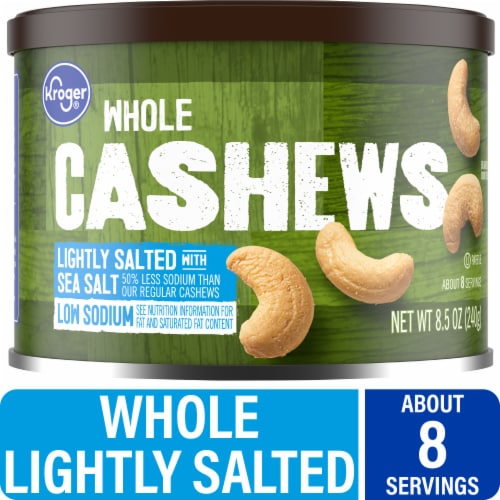 Kroger® Whole Lightly Salted Cashews Perspective: front