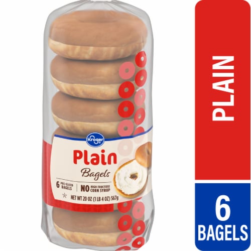 Kroger® Plain Bagels Perspective: front