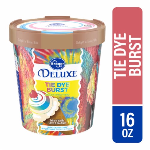 Kroger® Deluxe Tie Dye Burst Ice Cream Pint Perspective: front
