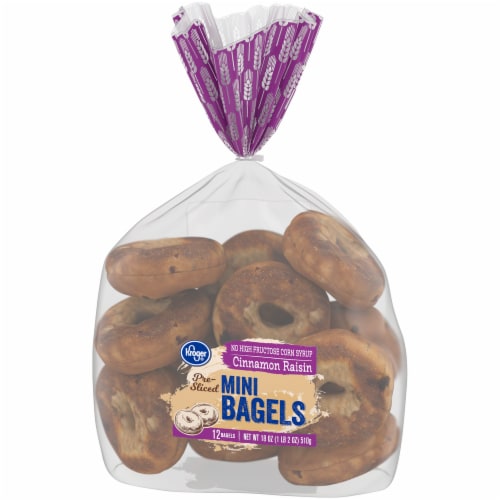 Kroger® Cinnamon Raisin Mini Bagels Perspective: front