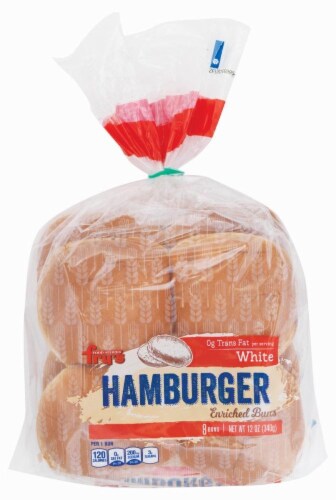 Fry's White Hamburger Buns Perspective: front