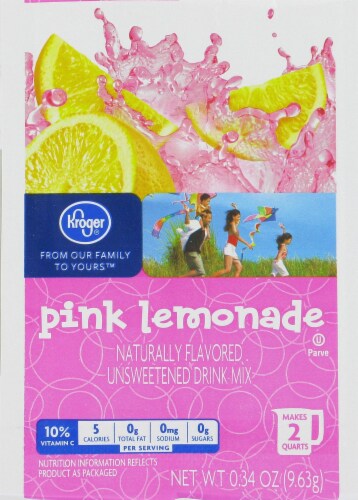 Kroger®  Pink Lemonade Drink Mix Perspective: front