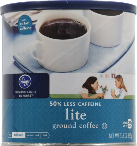 Kroger® 50% Less Caffeine Lite Medium Roast Ground Coffee Perspective: front