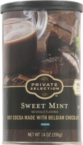 Private Selection™ Sweet Mint Hot Cocoa Made with Belgian Chocolate Mix Perspective: front