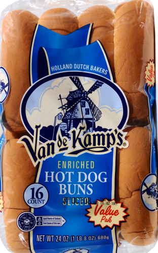 Van De Kamp's Value Pak White Hot Dog Buns Perspective: front