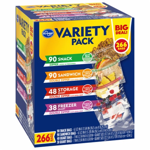 Kroger® Food Storage Bags Variety Pack, 266 ct - Food 4 Less